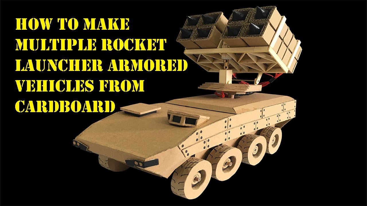 HOW TO MAKE MULTIPLE ROCKET LAUNCHER ARMORED VEHICLES FROM CARDBOARD || ARMY TRUCK || DIY RC TOY