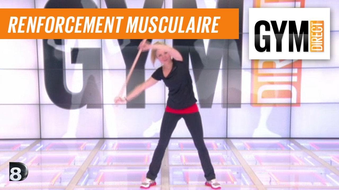 Cours gym : renfort musculaire 10 : Avec un bâton