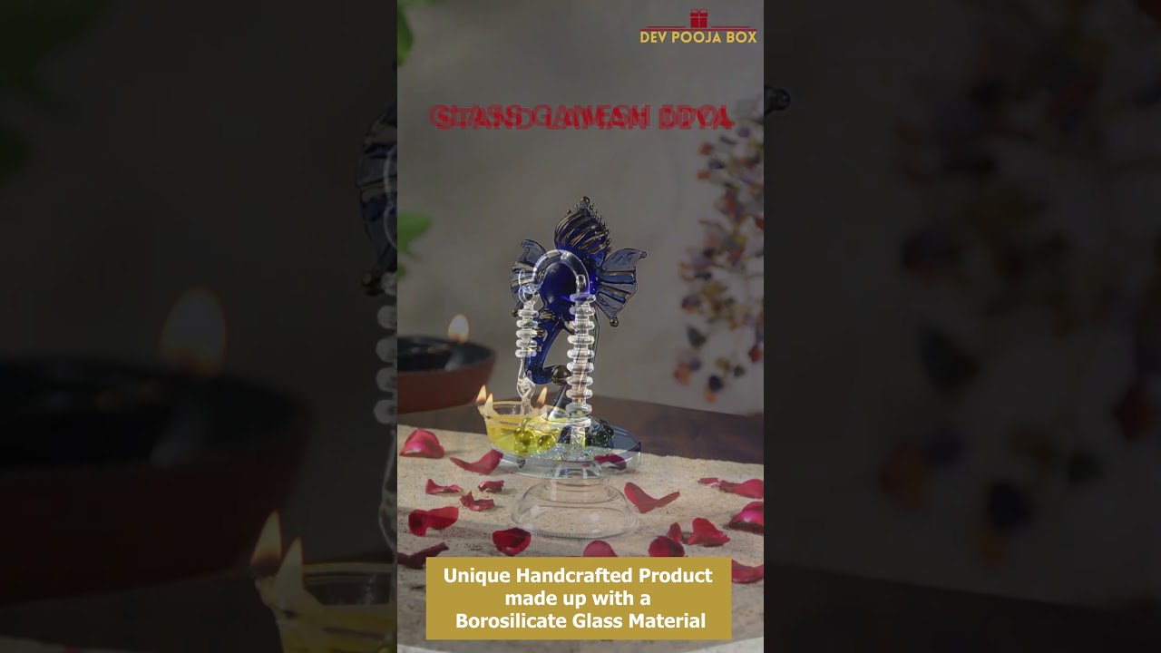 Ganesh & laman diya #diya #lamandiya #ganesh #glassganesh #standlamandiya