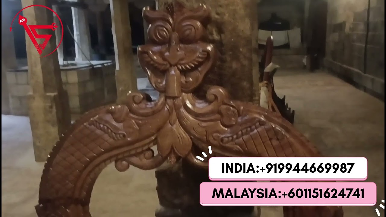 Beautiful Teak Wood Prabhavali for Temple | Traditional Handcrafted Work