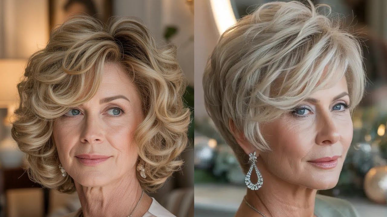 Short Hair styles for women over 60//trending 2026
