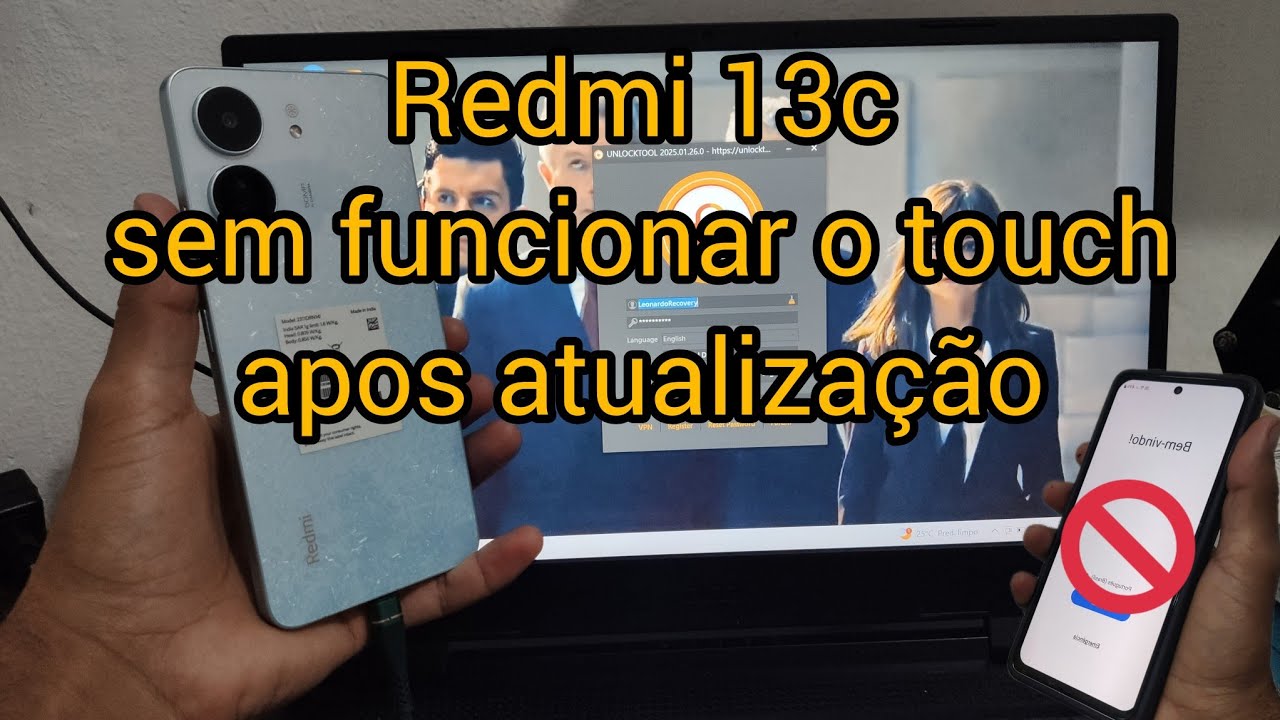 Solução Redmi 13c parou touch após atualização, método 2025
