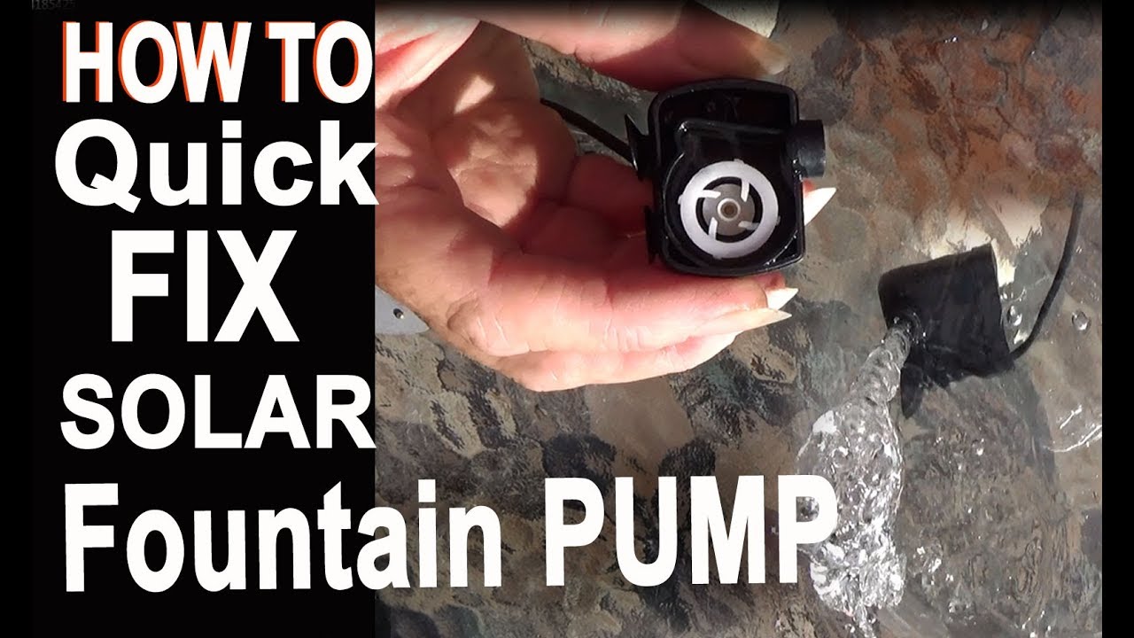 How to Fix Solar Powered Fountain Water Pump Not Working for Hummingbirds Garden Bird Bath Fish Pond
