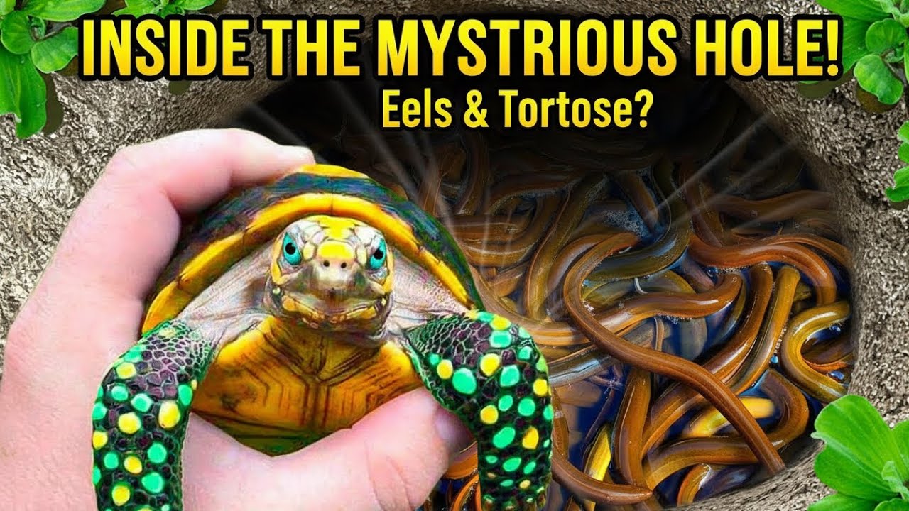 Unbelievable These Animal in hole Snail , Baby Turtle , Eels , Frog 