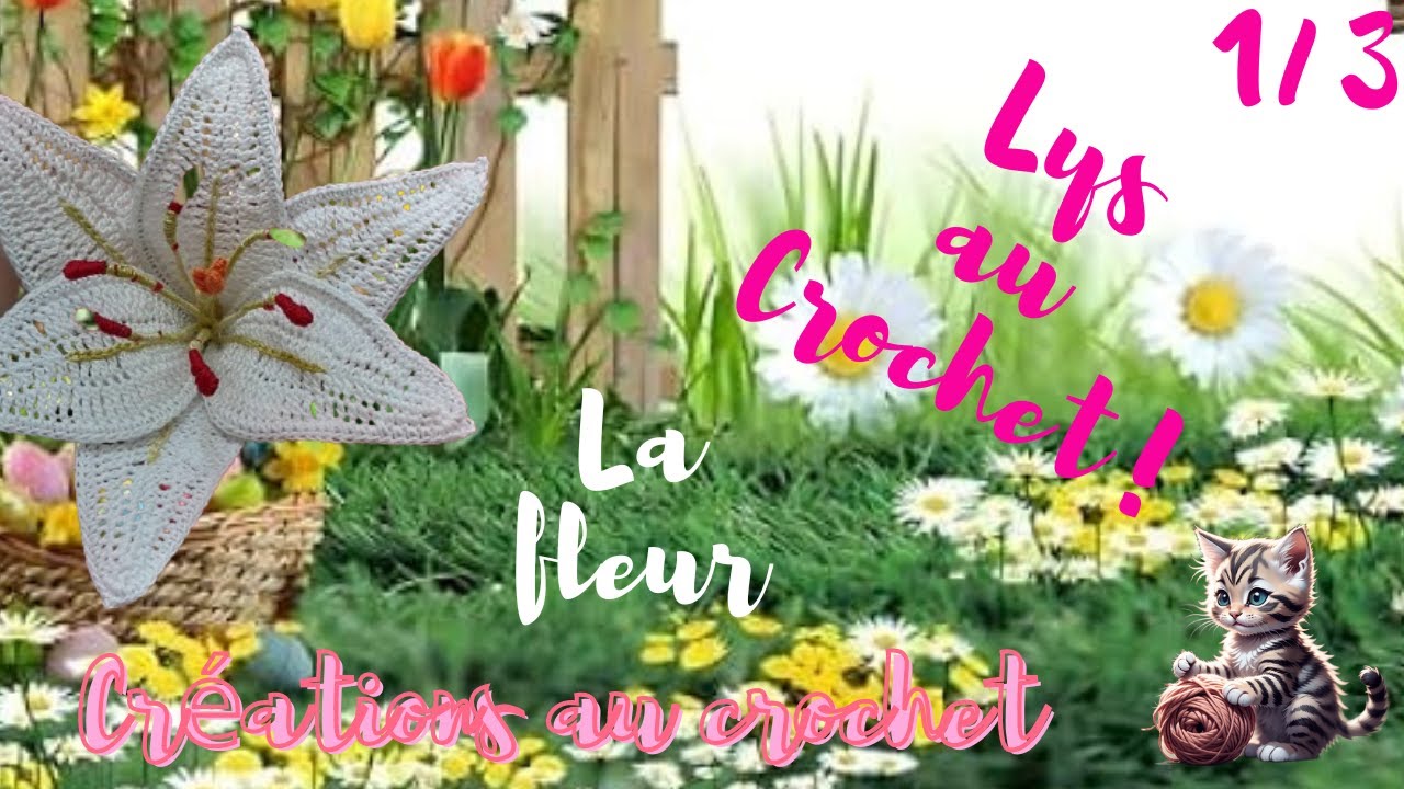 Tutoriel fleur de Lys au crochet partie 1/3.