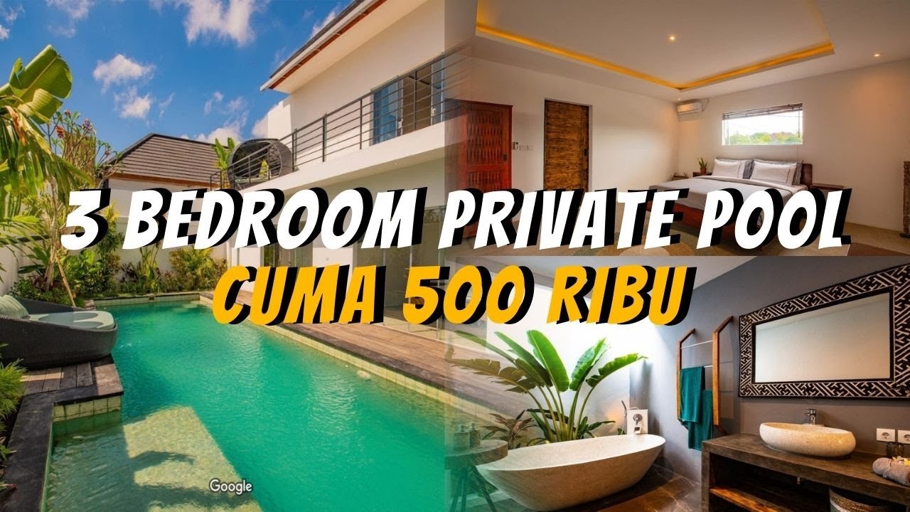 FASILITAS 3 BEDROOM PRIVATE POOL & MEJA BILLIARD CUMA 500 RIBU, VILLA KAWASAN SEMINYAK