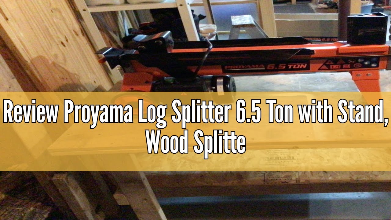Review Proyama Log Splitter 6.5 Ton with Stand, Wood Splitter Electric Powered, Hydraulic Ram, Firew