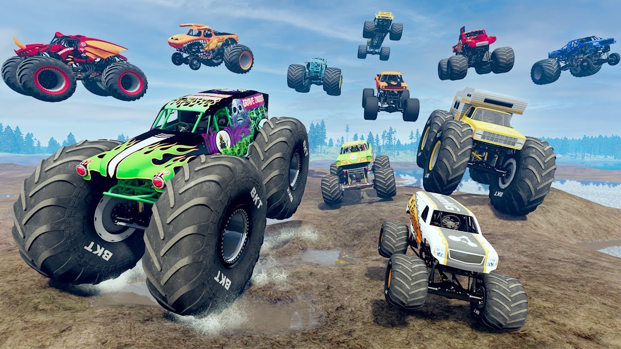 Monster Truck Mud Battle LIVE | BeamNG Drive - Griff's Garage
