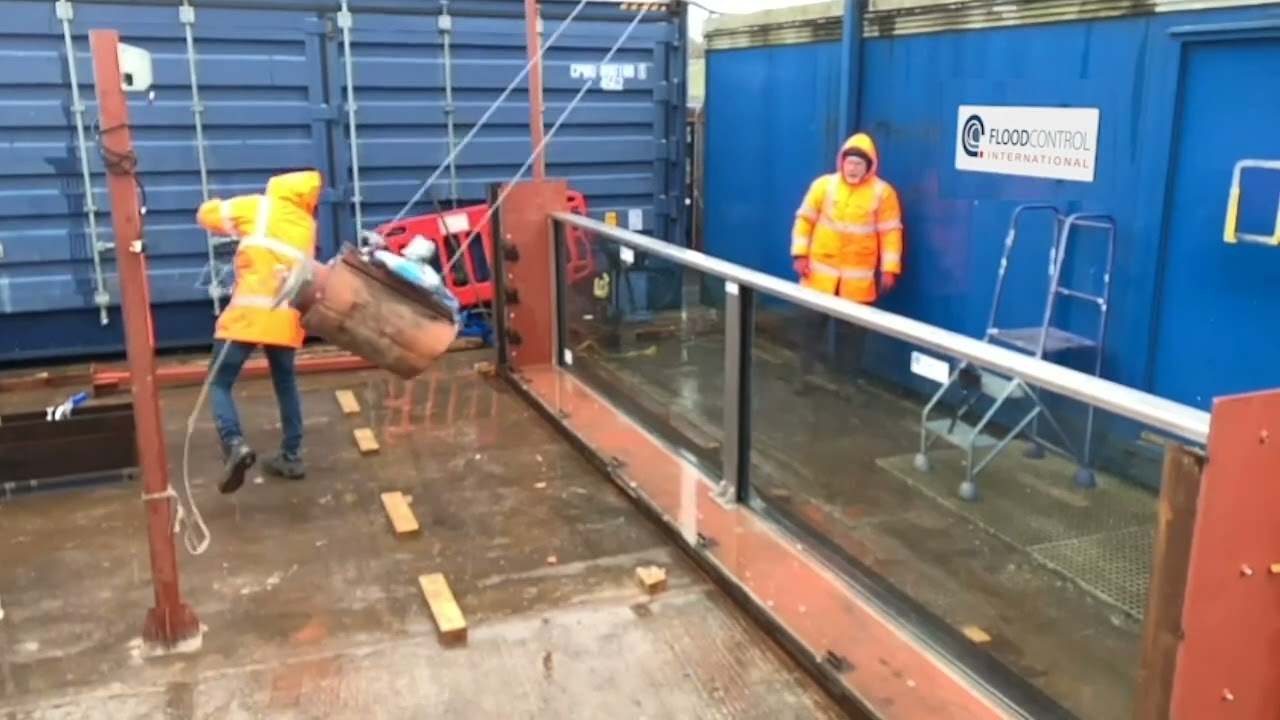 Glass Flood Wall test