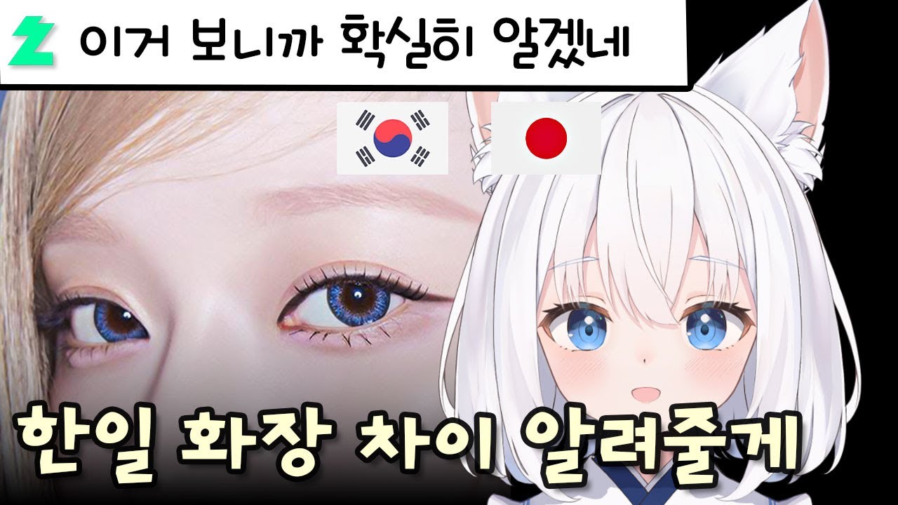 남자들도 쉽게 이해할 수 있는 한일 메이크업 차이 비교