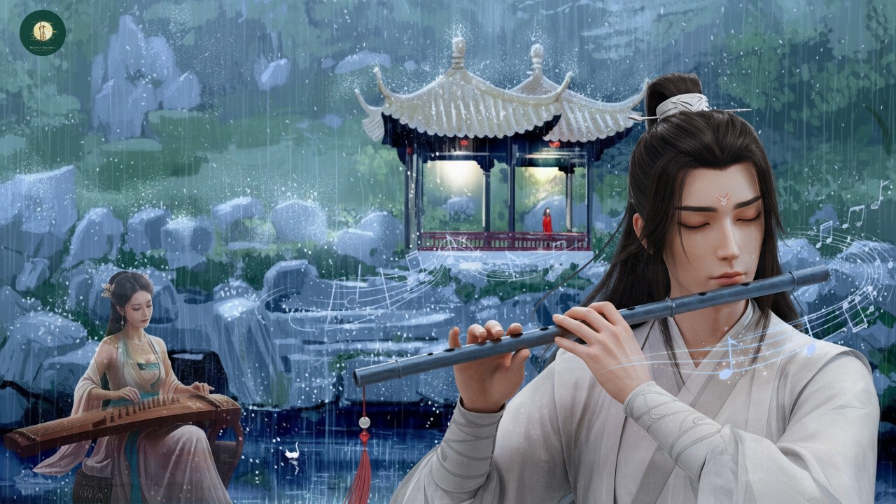 Chinese Zen Music: Bamboo flute, Erhu & Guzheng | Deep Sleep @MoonlitMelodies-68s