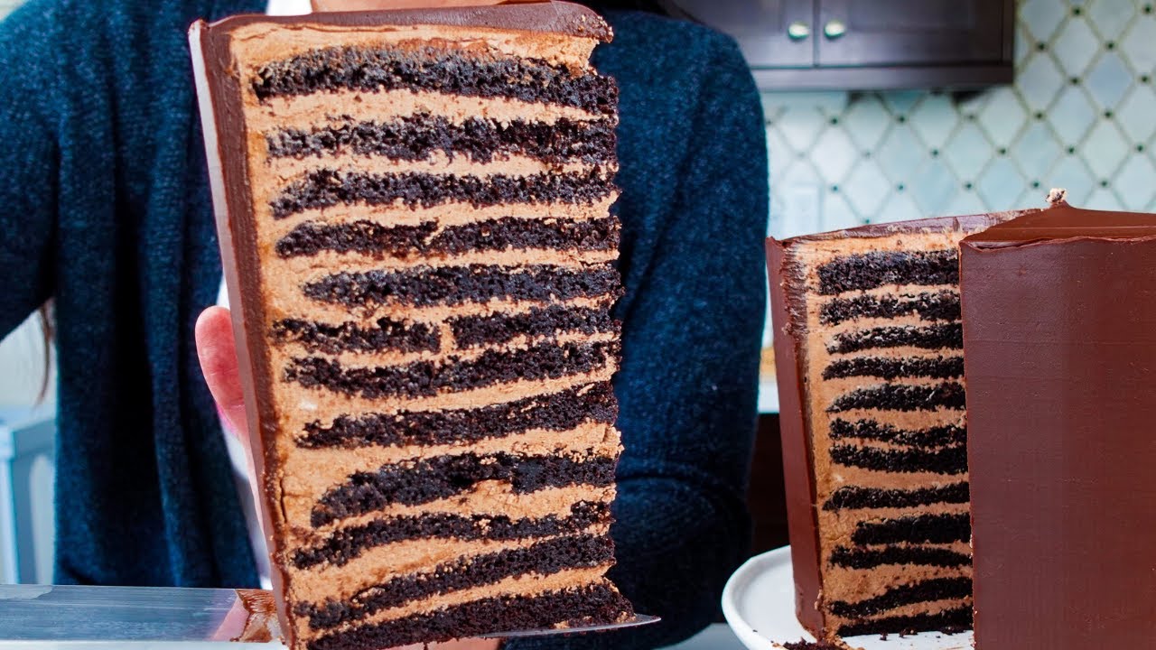 The most decadent chocolate cake I've ever made (almost 2 pounds of chocolate!)