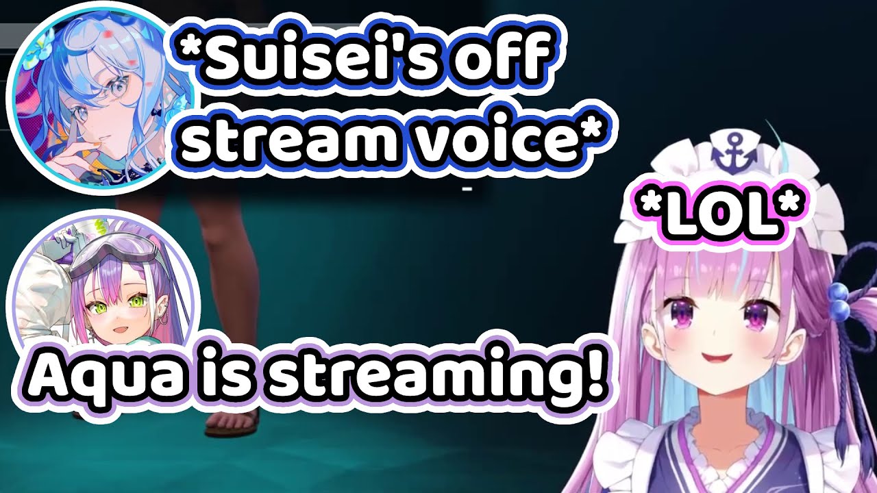Aqua ambushed Towa and Suisei when they were not ready yet 【Hololive】