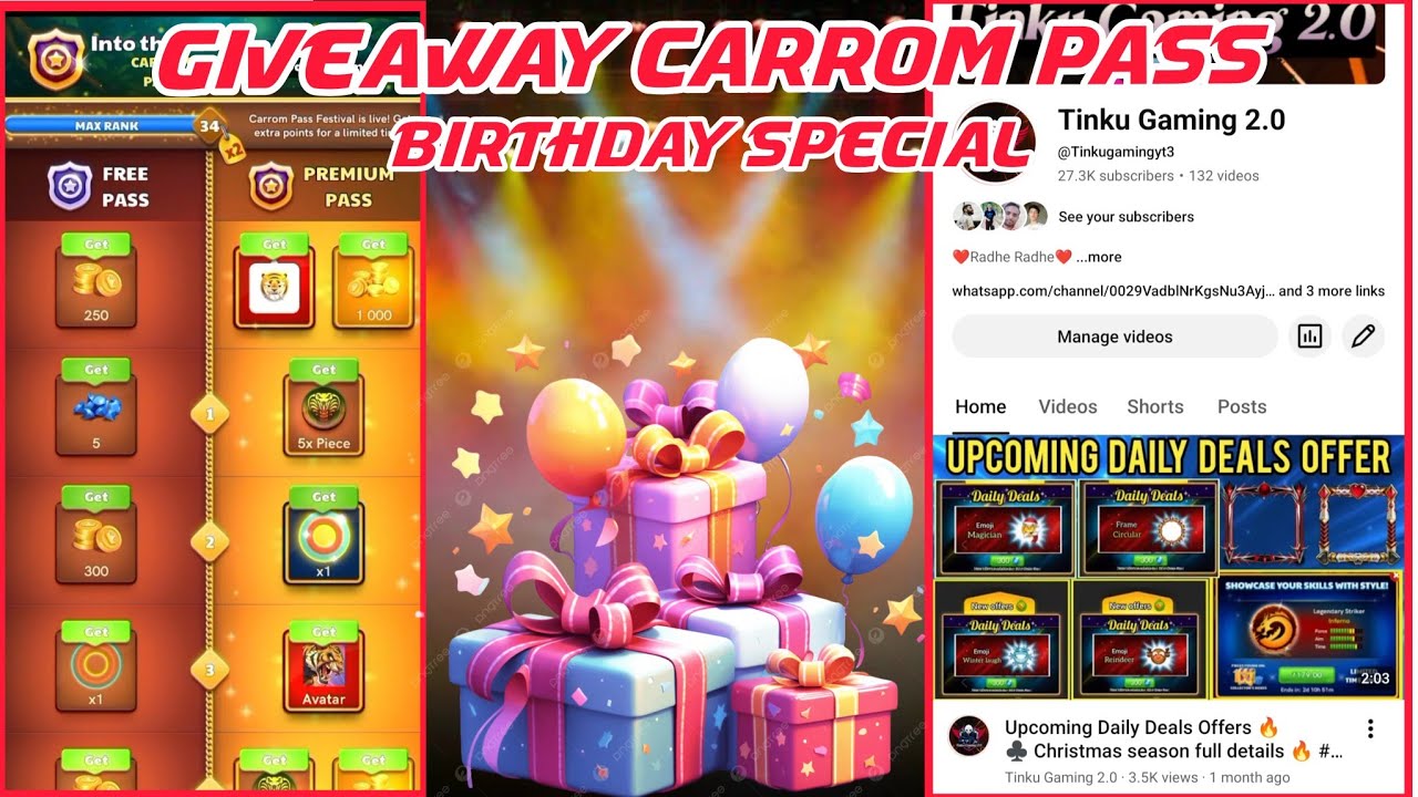 Birthday Special Carrom Pass Giveaway🔥🔥||Free 1 Carrom Pass 🔥🔥||Participate now 🔥 #giveaway #free 