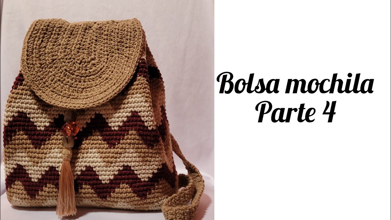 Bolsa mochila em crochê  parte 4