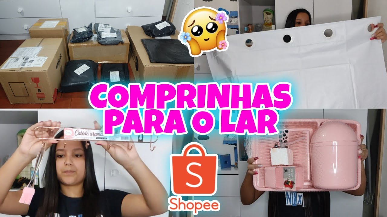 ABRINDO COMPRINHAS DA SHOPEE | COMPRAS PARA O LAR | Casada aos 20