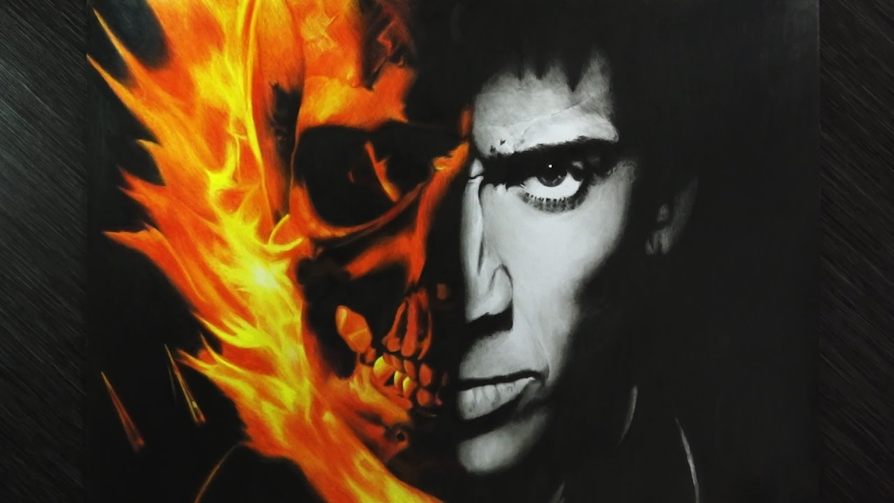 Drawing Ghost Rider / Рисуем Призрачного гонщика :)