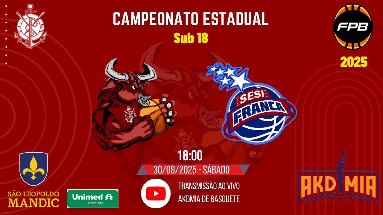 Regatas x Franca: Campeonato Paulista 2025 de Basquete, Sub18