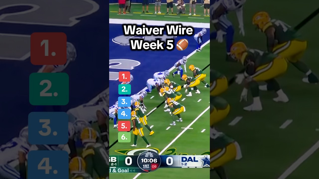 Waiver Wire Adds week 5 of Fantasy Football 🏈 #fantasyfootball #nflfantasyfootball