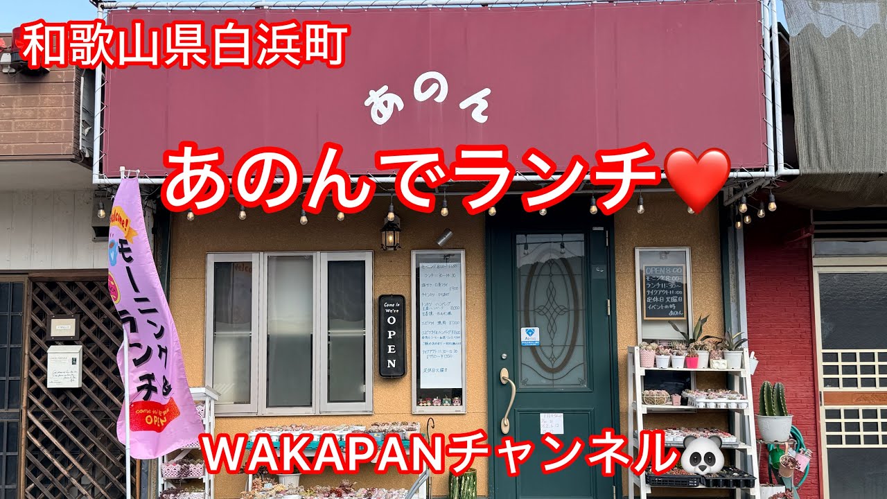和歌山県白浜町　あのんでランチ❤️WAKAPANチャンネル🐼