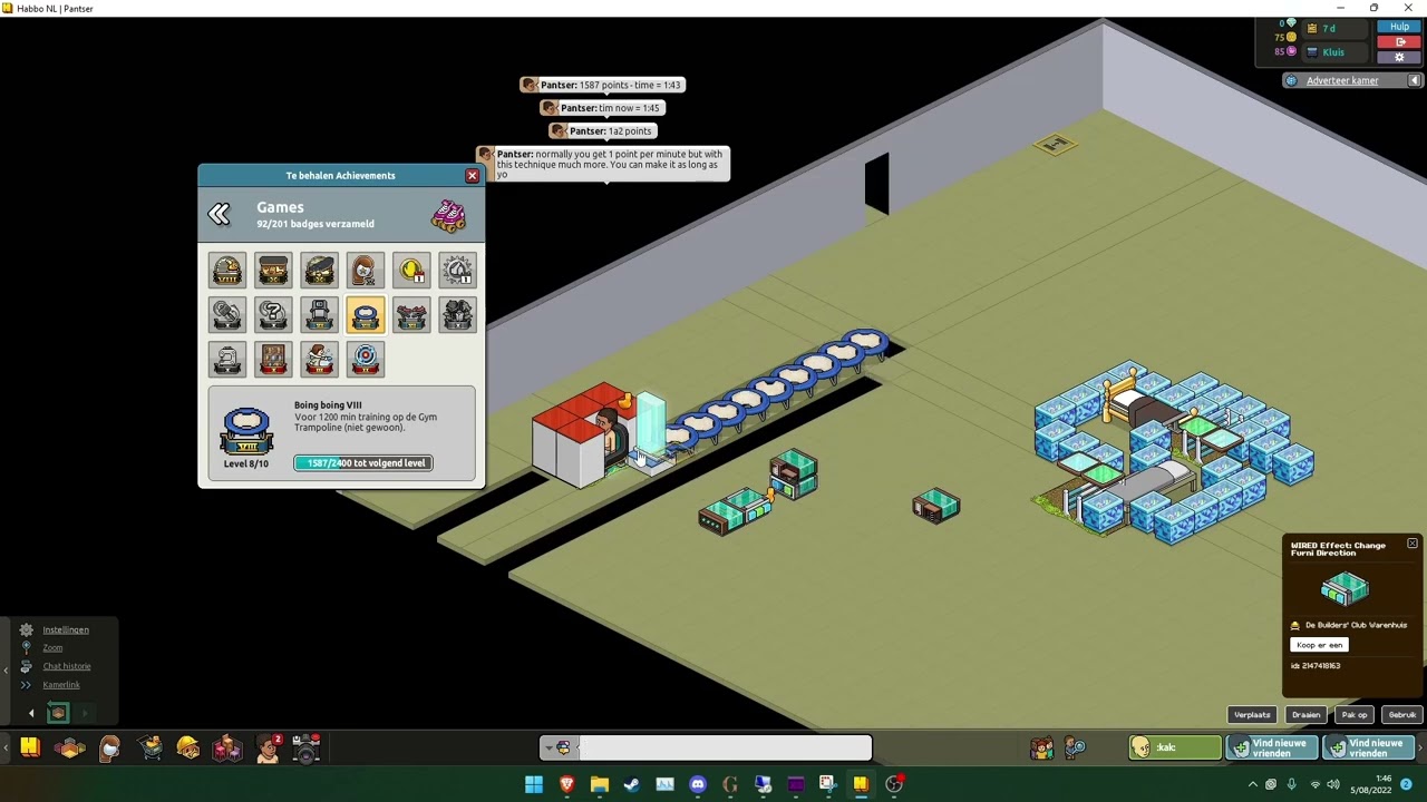 HABBO FITNESS ACHIEVEMENTS GLITCH BUG TUTORIAL