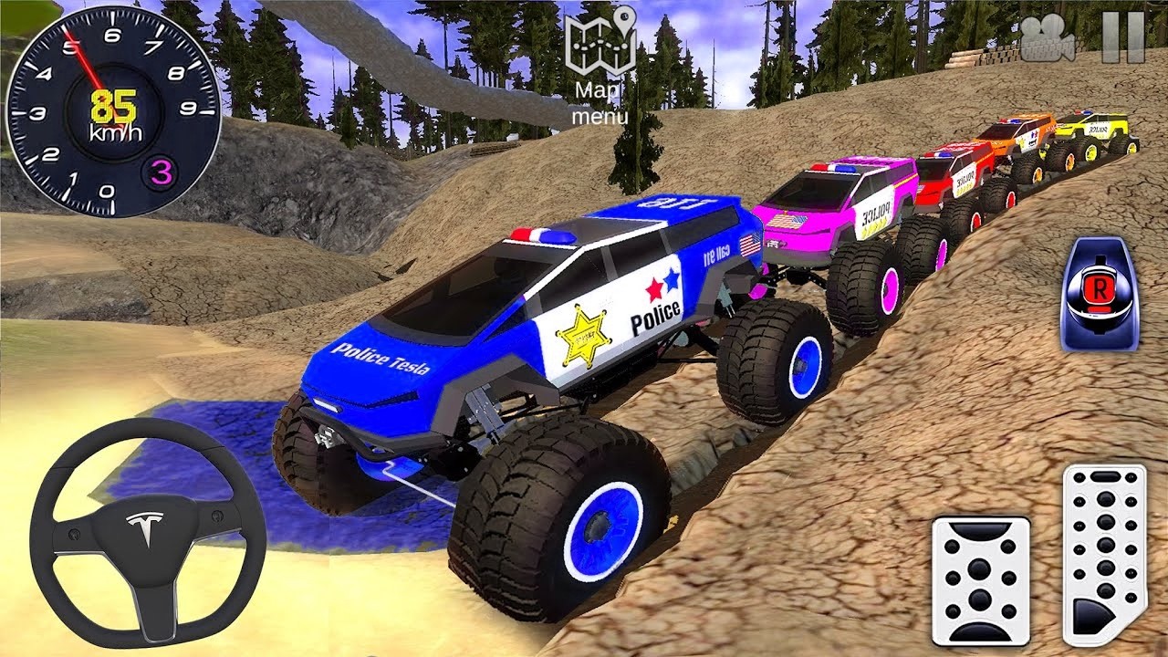 Juegos De Carros Police Monster Truck Impossible Driver Car Extreme Racing For Android Mud Gameplay