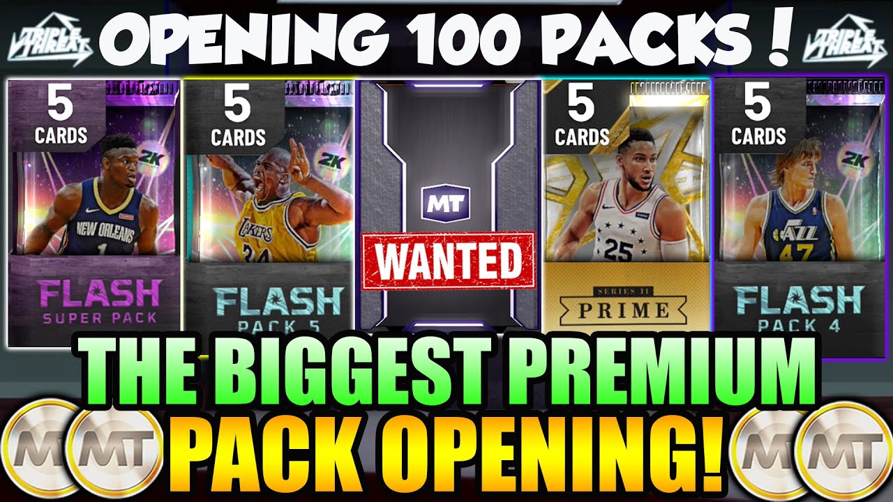 WE OPENED 100 FREE PACKS FROM TRIPLE THREAT AND LOCKER CODES IN NBA 2K20 MYTEAM PACK OPENING