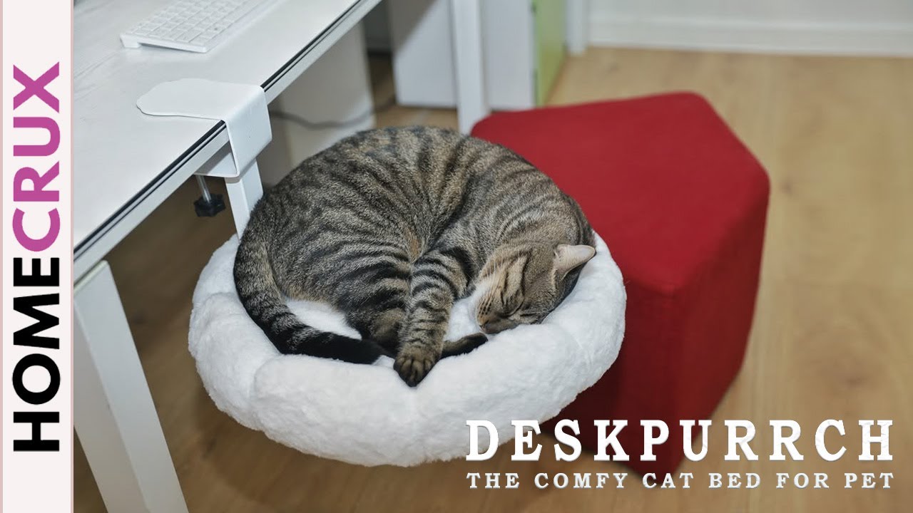DeskPurrch™: The Ultimate Cat Bed for Your Workspace! 🐾 | Perfect for Cat Lovers & Productivity