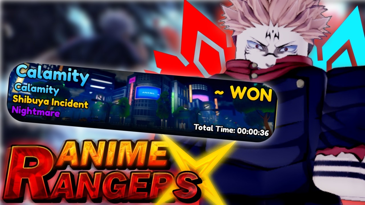 FASTEST WAY TO BEAT/FARM JJK Calamity Incident on Nightmare in Anime Rangers X!!! 36 Second Runs!!