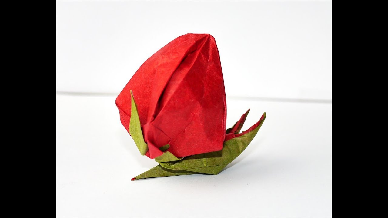 Origami Erdbeerschnecke - Anleitung (deutsche Untertitel, Design: Gregor Müller)