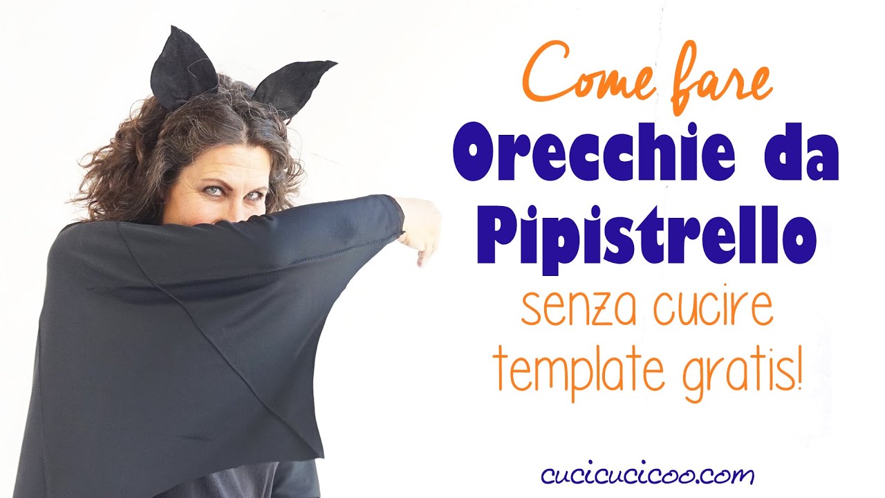 Come fare orecchie da pipistrello senza cucire (template gratuito!)