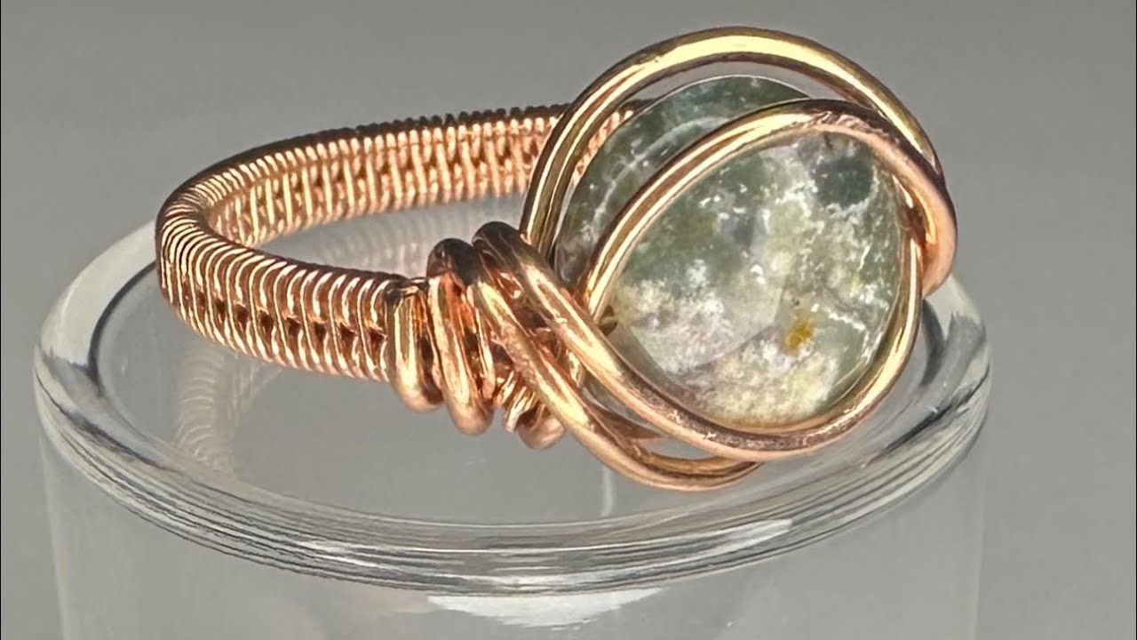 Jasper Crystal Bead Wire Wrapped Ring Tutorial