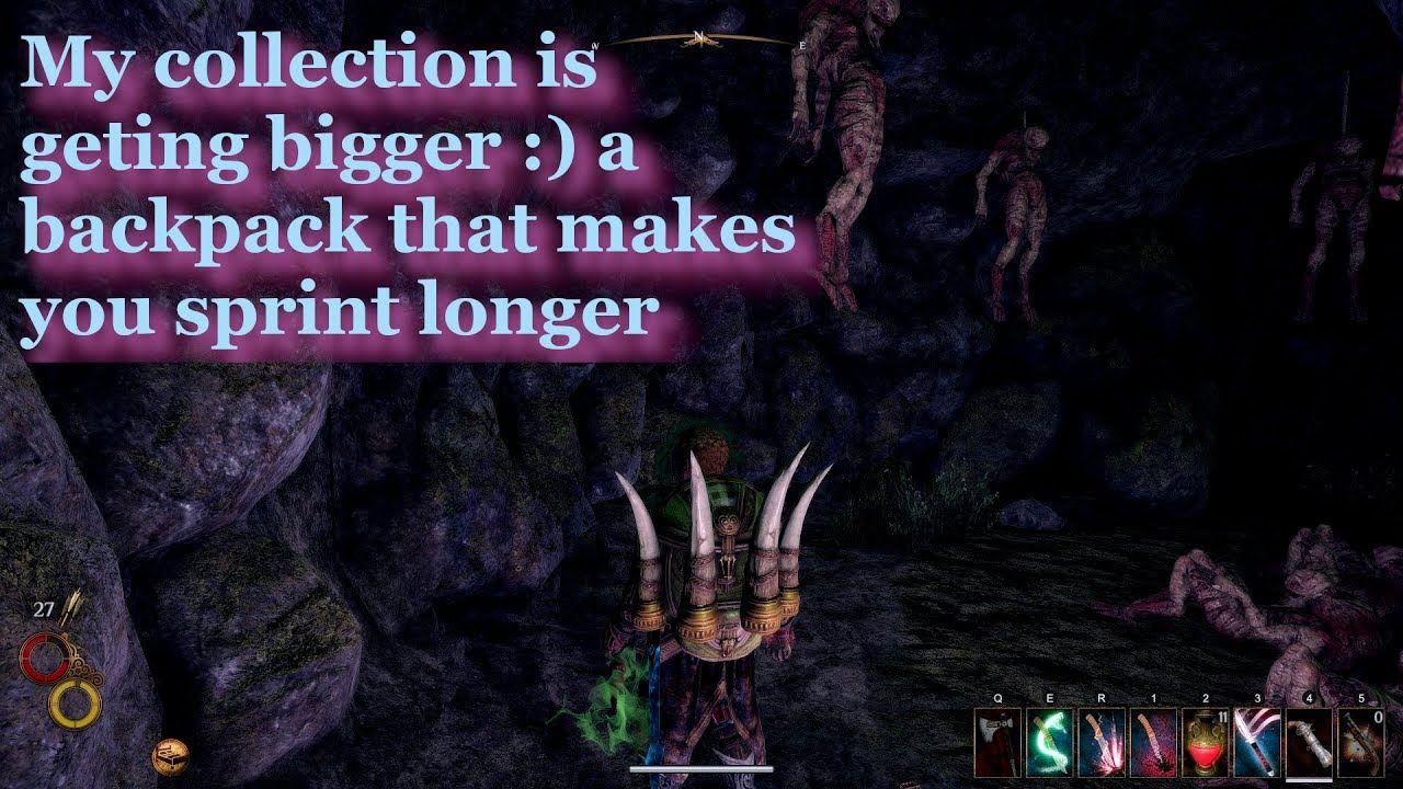 Outward Zhorn's hunting backpack location in roryal manticore nest , you need a large Emerland