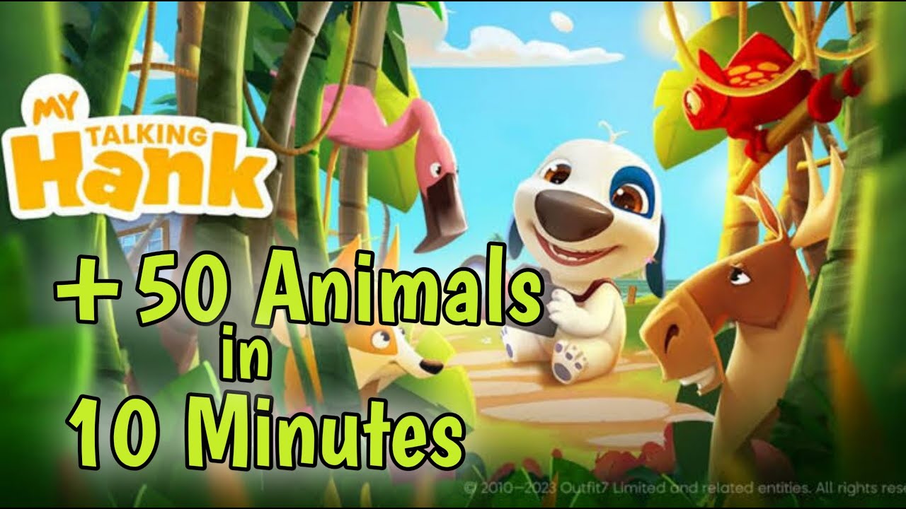+50 Animals in 10 Minutes - Hank is great Photographer - My Talking Hank - GAMEPLAY 4U