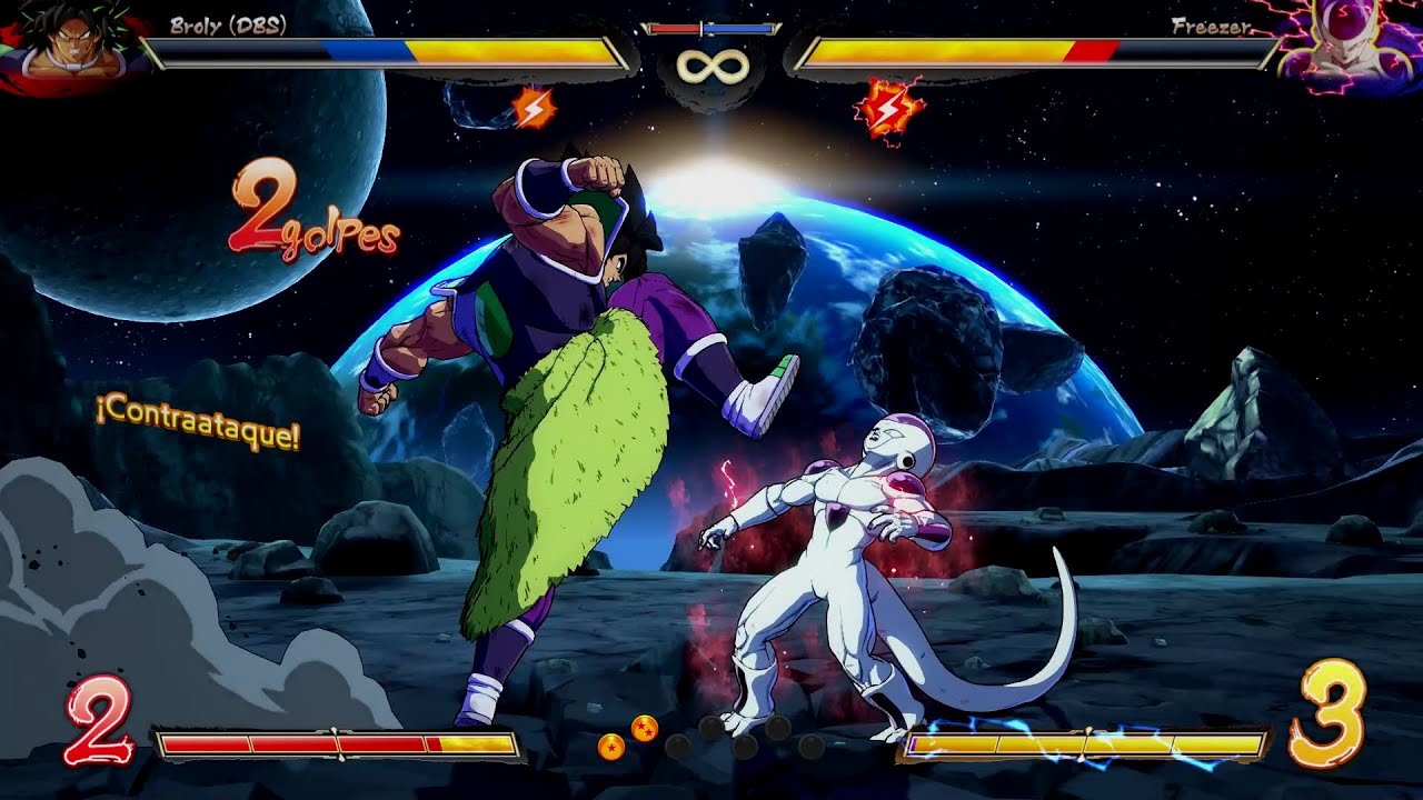 Dragon Ball Fighterz Broly vs Freezer