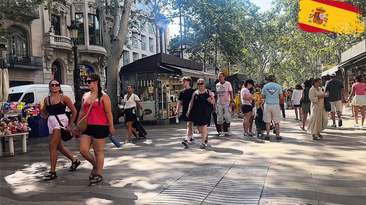 جولة في شوارع برشلونة (كثالونية) - اسبانيا 🇪🇸🇪🇺😍Walking tour Barcelona Spain
