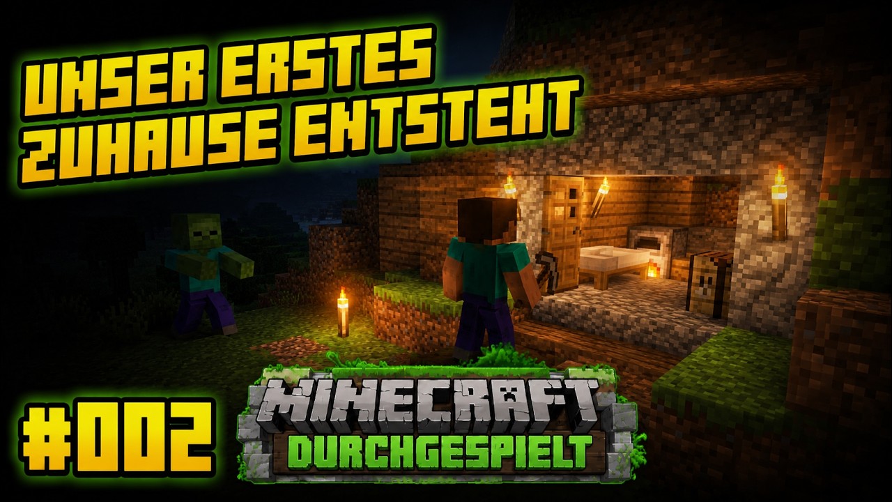 Minecraft Durchgespielt #2 | Unser erstes Zuhause entsteht 🏠 (Let's Play Deutsch)