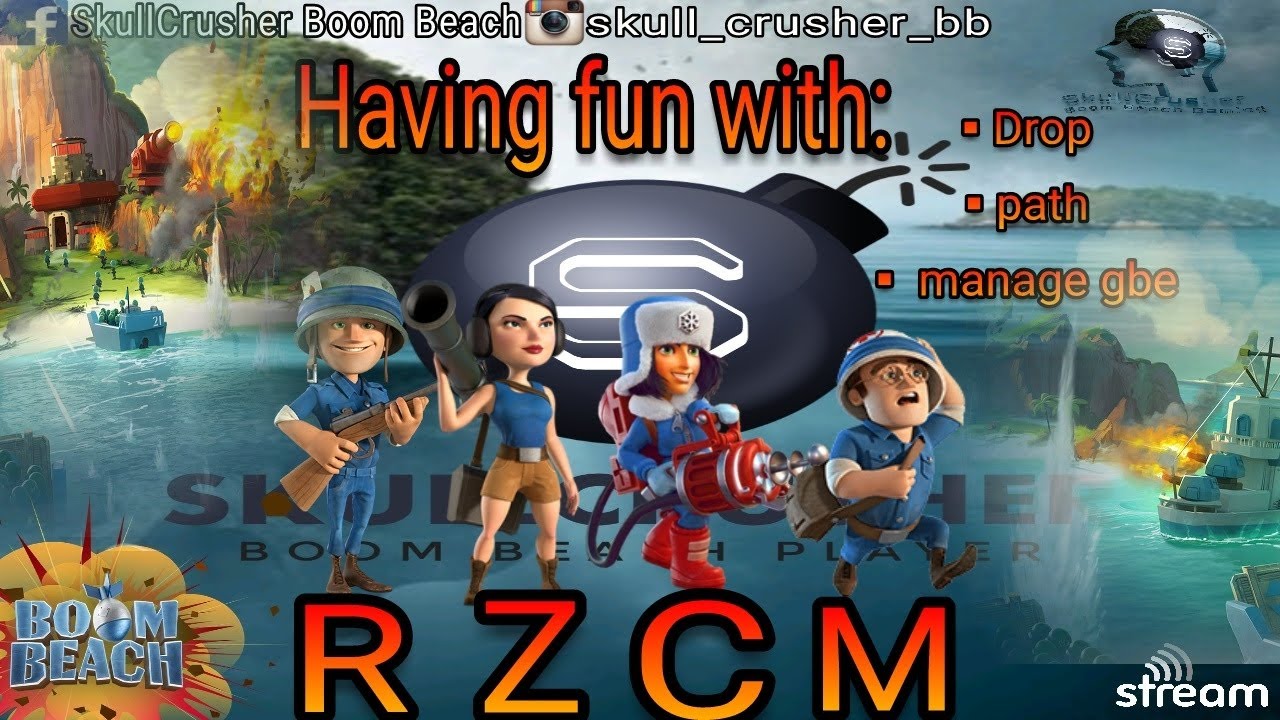 How to use RZCM|Boom Beach|Map clear live stream