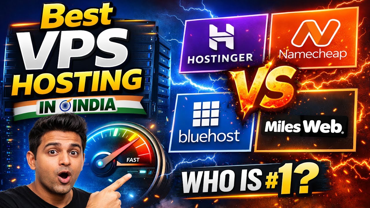 Best VPS Hosting in India 2026 🔥| Hostinger vs Namecheap vs Bluehost vs MilesWeb
