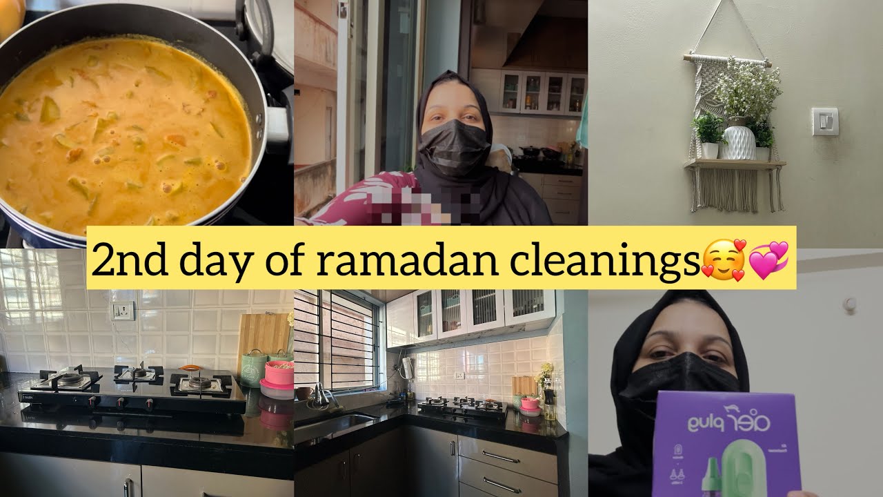 2 n day of ramadan cleaning vlog👌🥰 ||mushroom veg curry || minazmussh vlogger