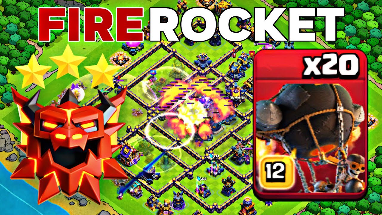 Epic TH17 Wipeout: Fireball Rocket Balloon Strategy for Ranked Legends! Clash of Clans