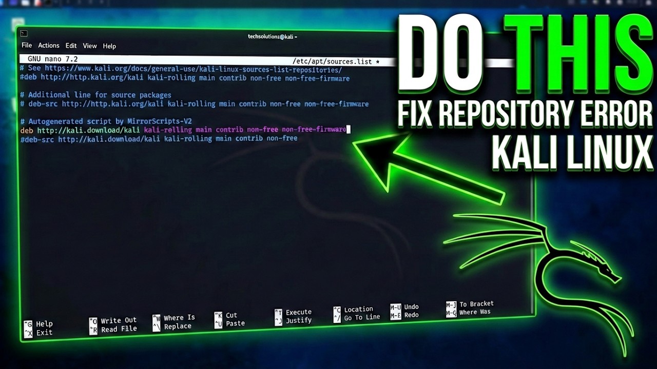 How to Fix Repository File in Kali Linux 2024.1 | (etc/Apt/Sources.list)