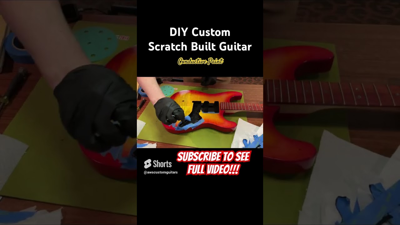 #customguitar #craftsman #diy #CONDUCTIVE #PAINT #finish #polish #guitar #hotel #mobile #workshop