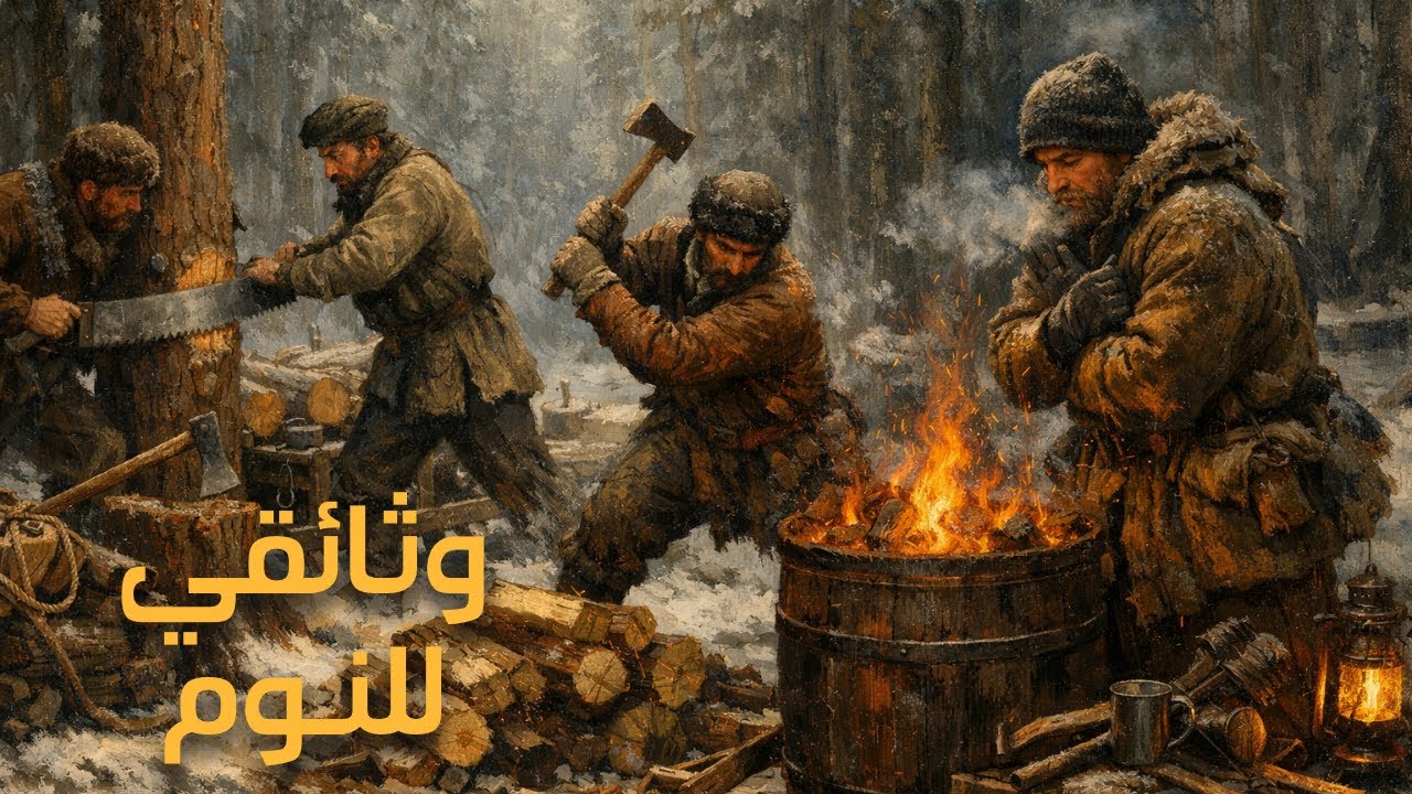 كيف نام الحطابون في العصور الوسطى وسط البرد القارس والغابات المتجمدة؟ | وثائقي للنوم