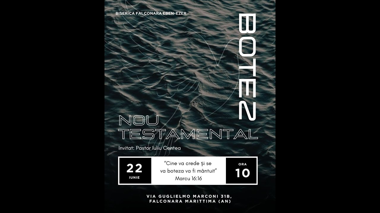 Botez nou testamental la Biserica  Eben Ezer  din Falconara