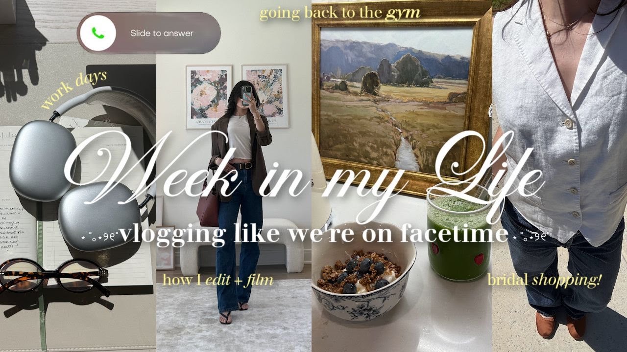 vlogging like we're on facetime (for the week) | how i edit, shopping, work blocks, low energy days