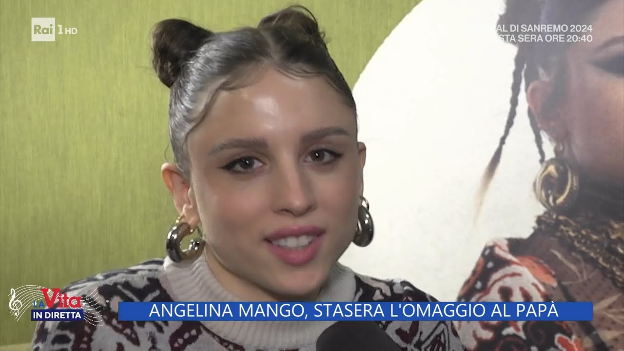 Angelina Mango e l'omaggio al papà - La Vita in diretta - 09/02/2024