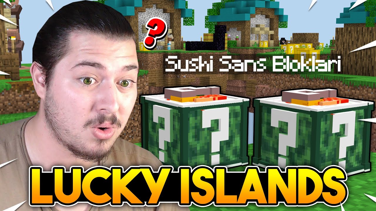 SUŞHİ ŞANS BLOKLARI!! | Minecraft PE Lucky Islands [SkyWars]
