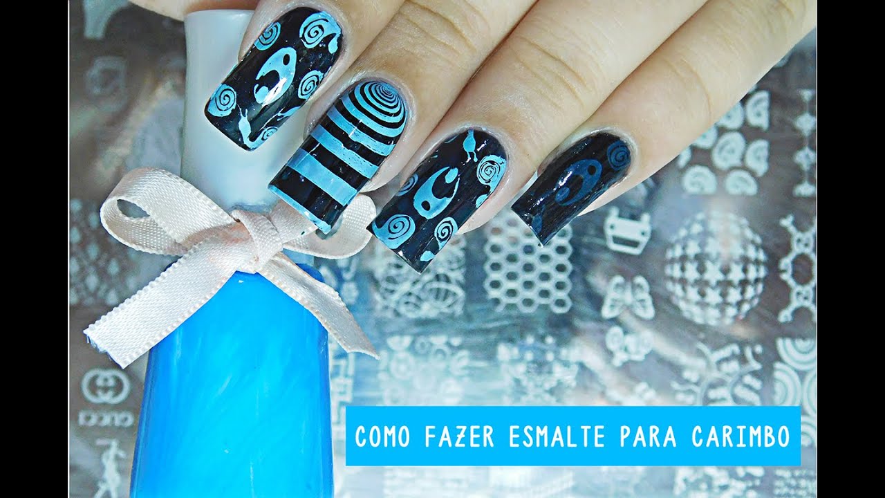 Como Fazer Esmalte Para carimbo com Esmalte Comum e Tinta Nankin | Aline Makelyne