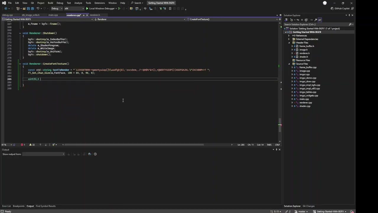 Episode 14: Font atlas texture